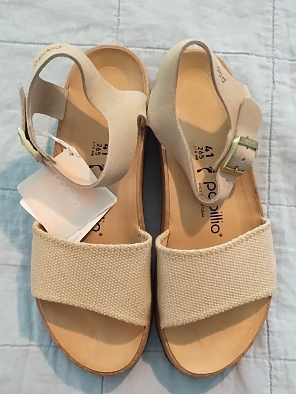 NEW Womens 41 Papillio Glenda Sandal, Neutral